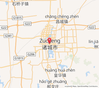 Map of Zhu Cheng City, Shandong