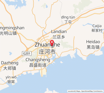 Map of Zhuanghe, Liaoning