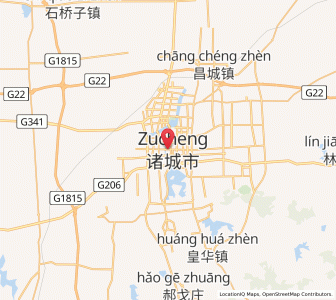Map of Zhucheng, Shandong