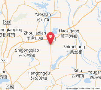 Map of Zhufeng, Hunan