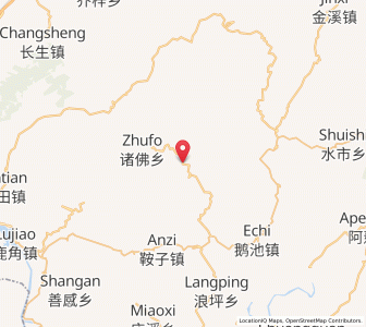 Map of Zhufo, Chongqing