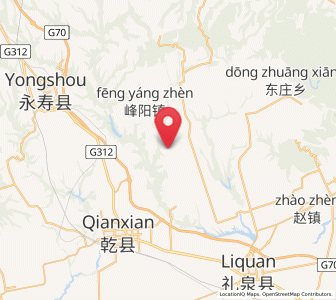 Map of Zhuganzhen, Shaanxi