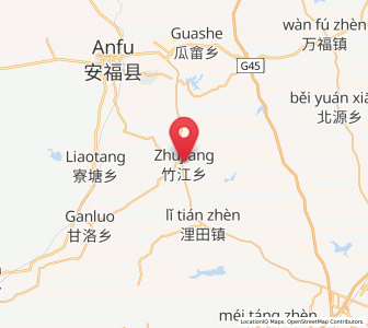 Map of Zhujiang, Jiangxi