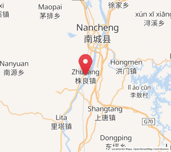 Map of Zhuliang, Jiangxi