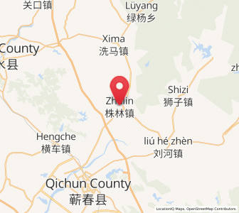 Map of Zhulin, Hubei