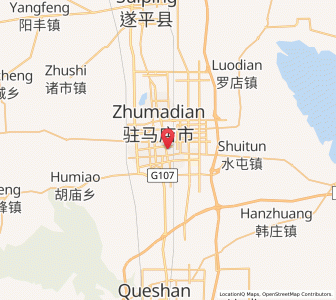 Map of Zhumadian, Henan