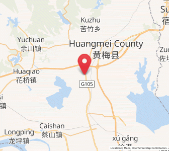 Map of Zhuogang, Hubei