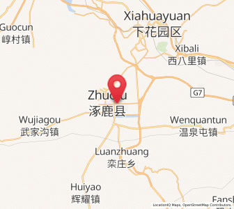 Map of Zhuolu, Hebei