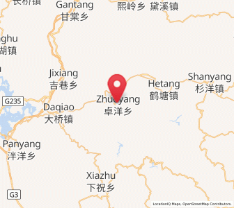 Map of Zhuoyang, Fujian
