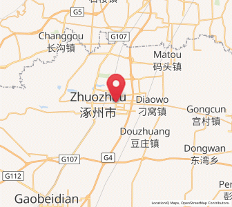 Map of Zhuozhou, Hebei