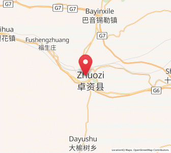 Map of Zhuozishan, Inner Mongolia