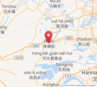 Map of Zhuru, Hubei