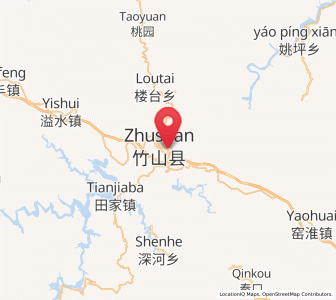 Map of Zhushan Chengguanzhen, Hubei