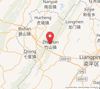 Map of Zhushan, Chongqing