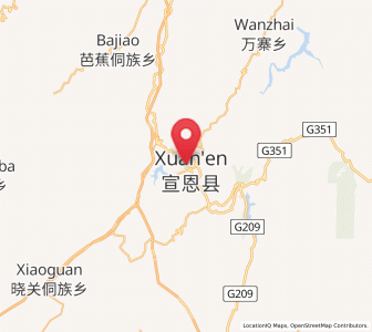 Map of Zhushan, Hubei
