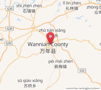 Map of Zhushan, Jiangxi