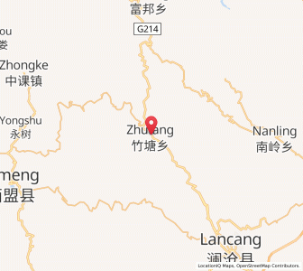 Map of Zhutang, Yunnan
