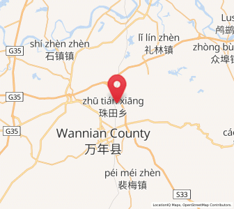 Map of Zhutian, Jiangxi