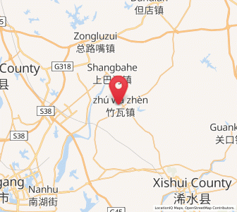 Map of Zhuwa, Hubei