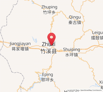 Map of Zhuxi Chengguanzhen, Hubei