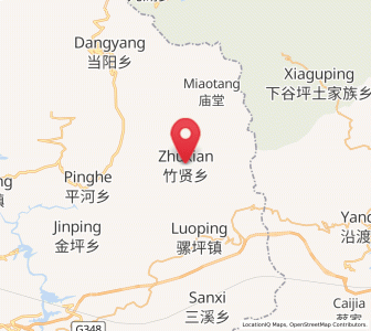 Map of Zhuxian, Chongqing