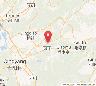 Map of Zhuyang, Anhui