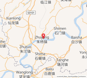 Map of Zhuyang, Chongqing
