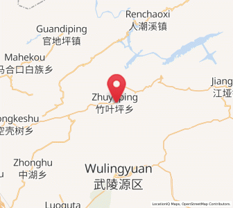 Map of Zhuyeping, Hunan