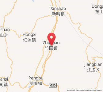 Map of Zhuyuan, Yunnan