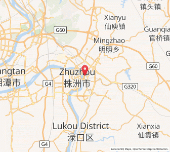 Map of Zhuzhou, Hunan