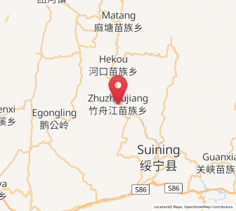 Map of Zhuzhoujiang Miaozuxiang, Hunan