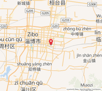 Map of Zibo, Shandong