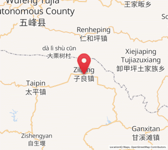 Map of Zilang, Hunan