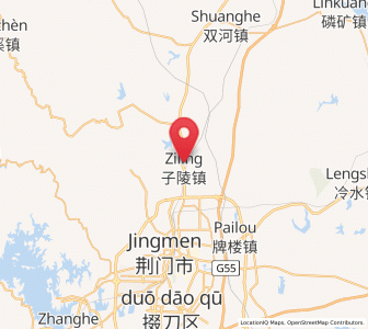Map of Zilingpu, Hubei