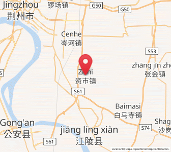 Map of Zishi, Hubei