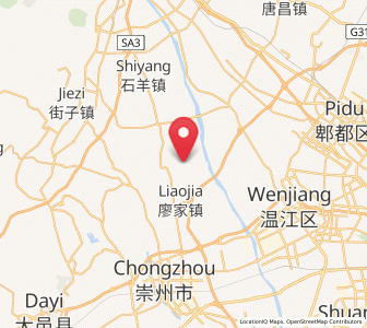 Map of Zitong, Sichuan