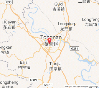 Map of Zitong, Chongqing