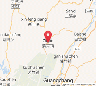 Map of Zixiao, Jiangxi