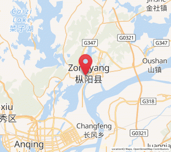 Map of Zongyang, Anhui
