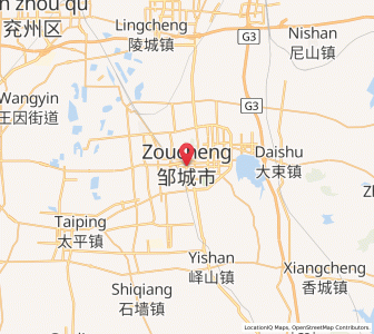 Map of Zoucheng, Shandong