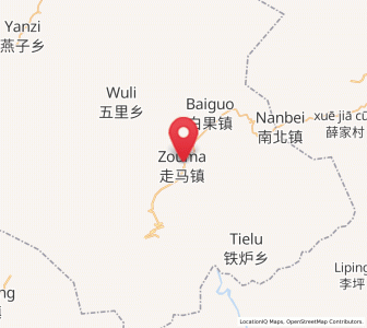 Map of Zouma, Hubei