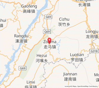 Map of Zouma, Chongqing