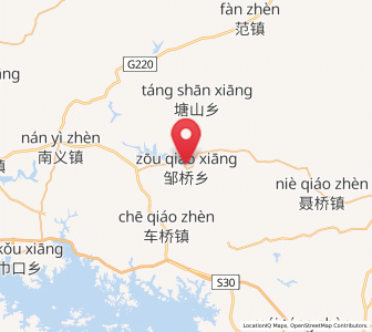 Map of Zouqiao, Jiangxi