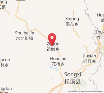 Map of Zudun, Fujian