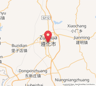 Map of Zunhua, Hebei