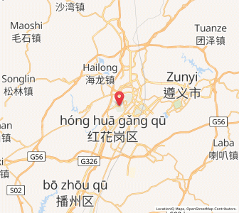 Map of Zunyi, Guizhou