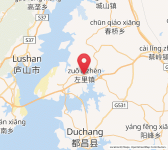 Map of Zuoli, Jiangxi