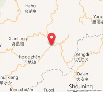 Map of Zuoxi, Zhejiang