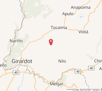 Map of Agua de Dios, Cundinamarca