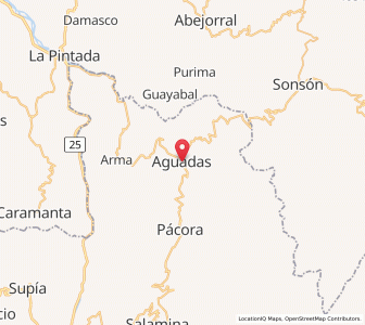 Map of Aguadas, Caldas Department